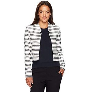 NWT Calvin Klein navy and white striped blazer, 8